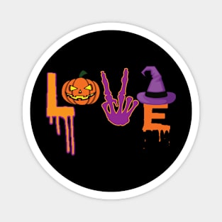 Love Halloween T Shirt Funny Halloween Gifts Idea Shirts Magnet